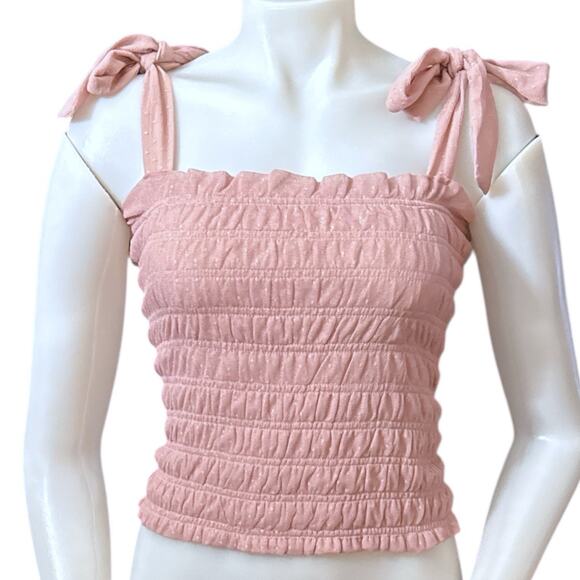 Anthropologie Cami Tulle Top in Dusty Rose Size XSP - Picture 1 of 7
